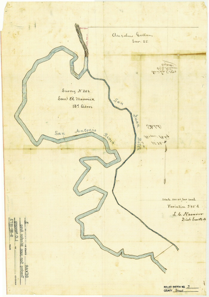 5136, Bexar County Rolled Sketch 3, General Map Collection