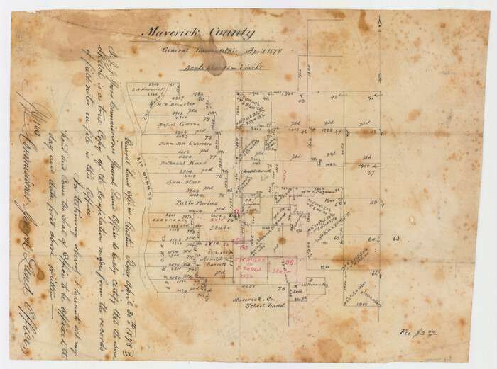 515, [Surveying Sketch of Part of] Maverick County, Maddox Collection