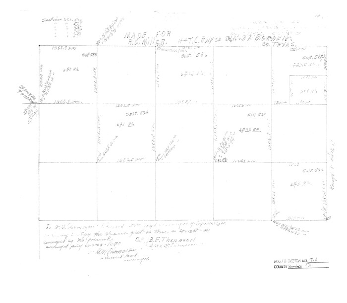 5158, Borden County Rolled Sketch 7A, General Map Collection