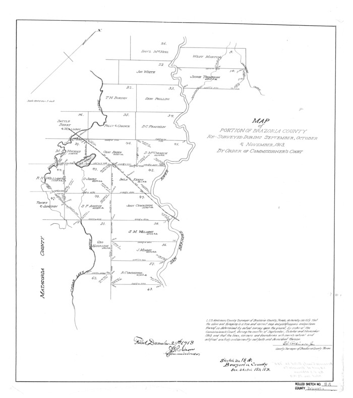 5164, Brazoria County Rolled Sketch 18A, General Map Collection