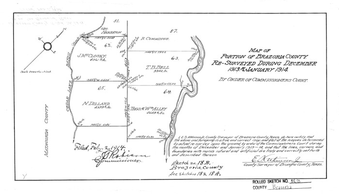 5165, Brazoria County Rolled Sketch 18B, General Map Collection