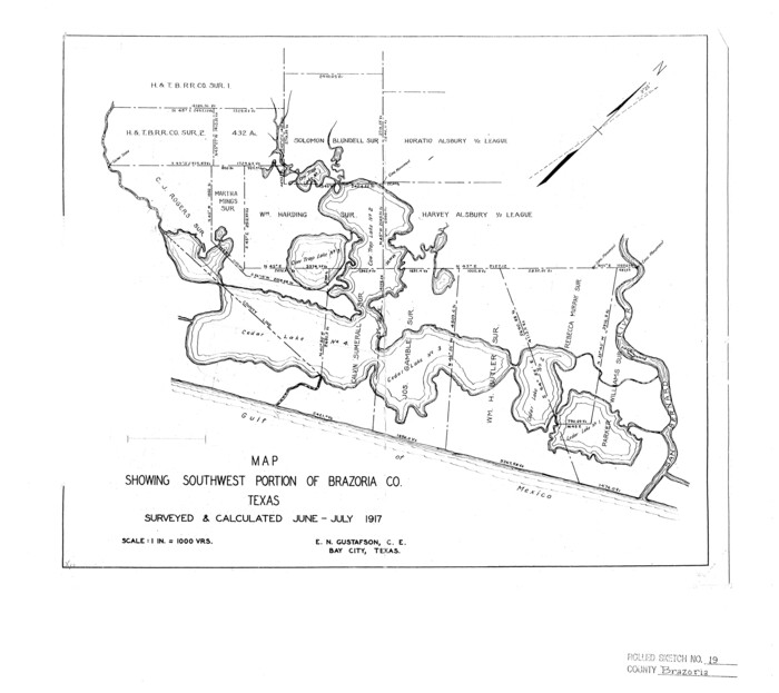 5166, Brazoria County Rolled Sketch 19, General Map Collection