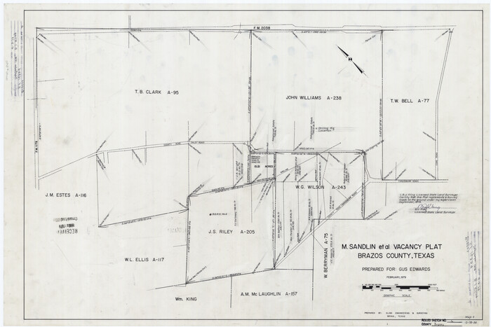 5190, Brazos County Rolled Sketch 6, General Map Collection