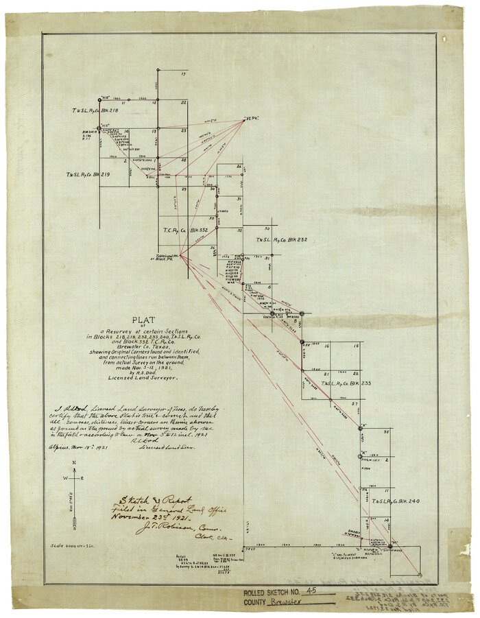 5221, Brewster County Rolled Sketch 45, General Map Collection
