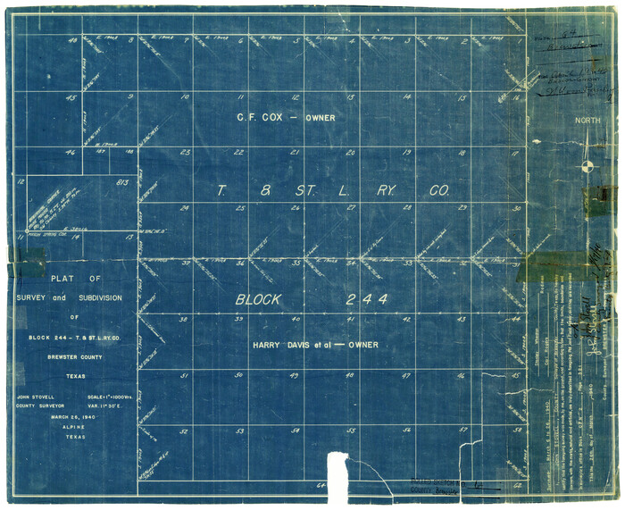 5232, Brewster County Rolled Sketch 64, General Map Collection

