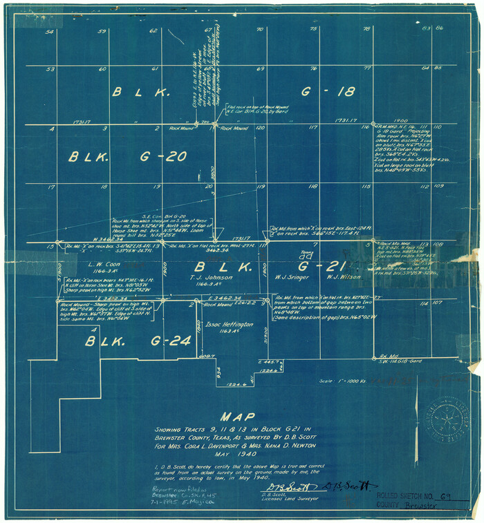 5235, Brewster County Rolled Sketch 69, General Map Collection