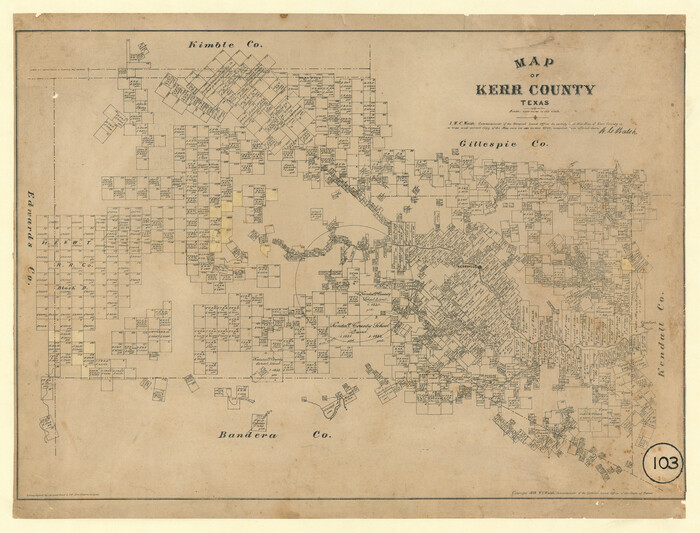 526, Map of Kerr County, Texas, Maddox Collection
