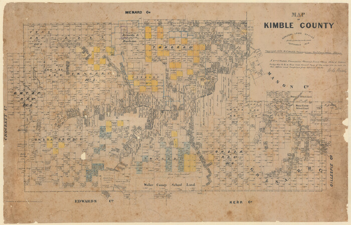 527, Map of Kimble County, Texas, Maddox Collection