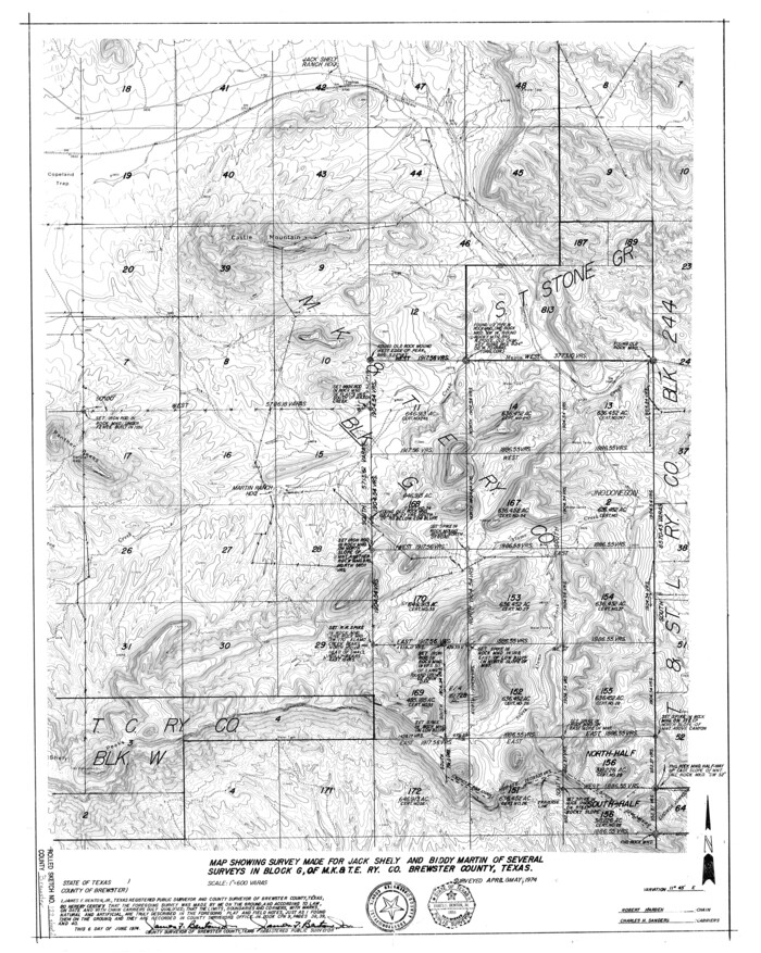 5297, Brewster County Rolled Sketch 122, General Map Collection