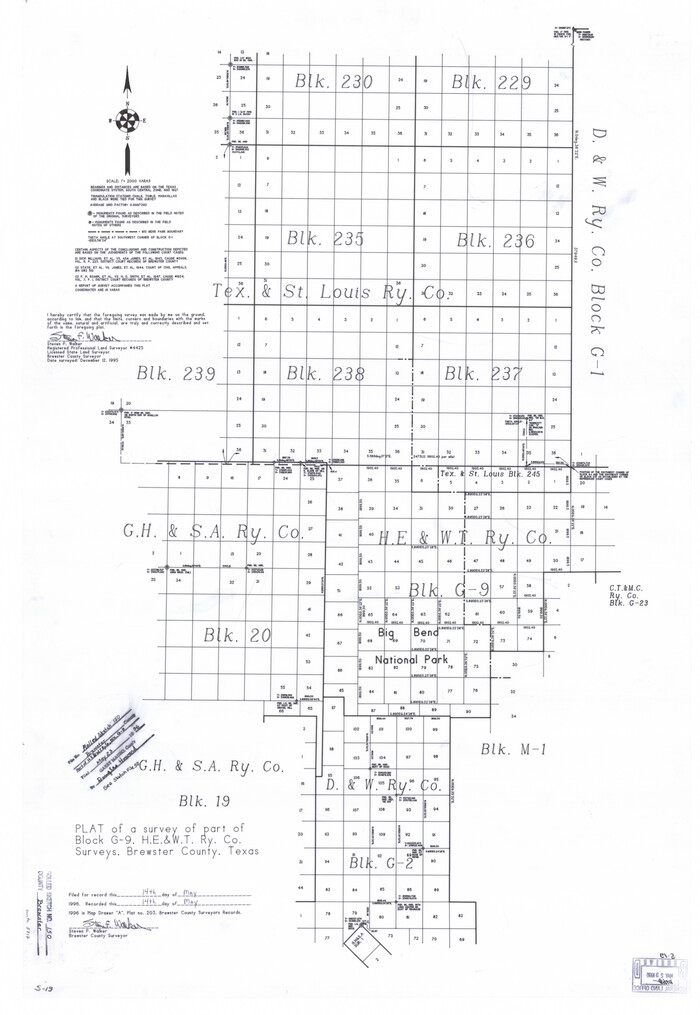 5317, Brewster County Rolled Sketch 150, General Map Collection