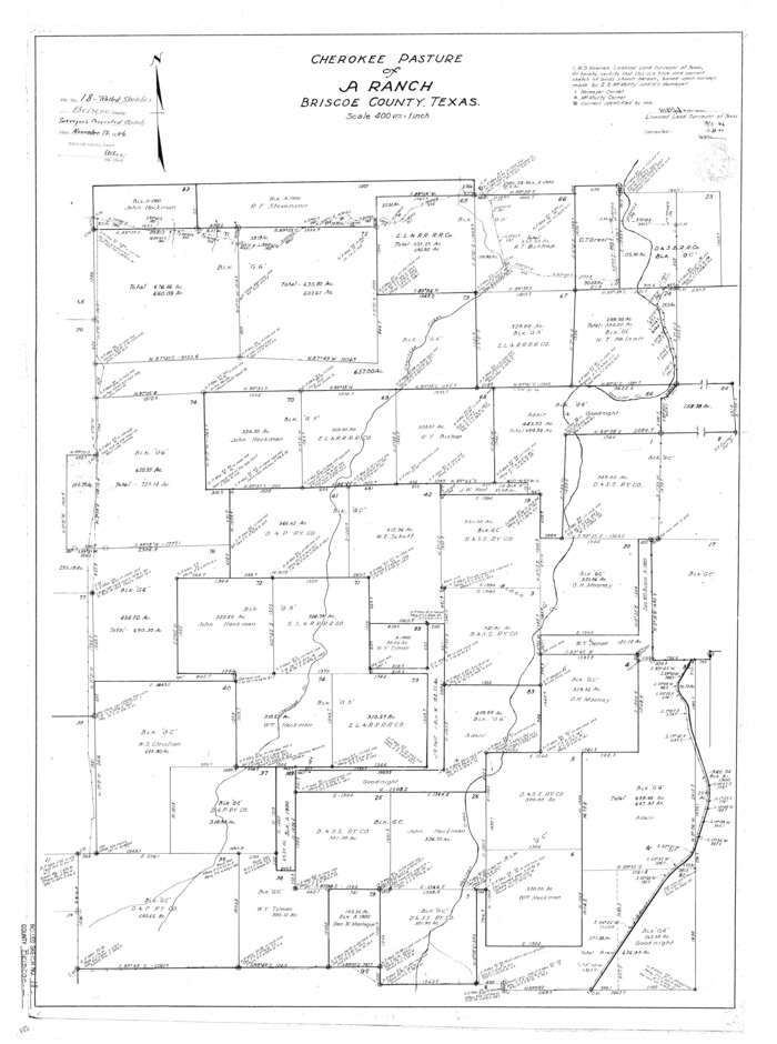 5332, Briscoe County Rolled Sketch 18, General Map Collection
