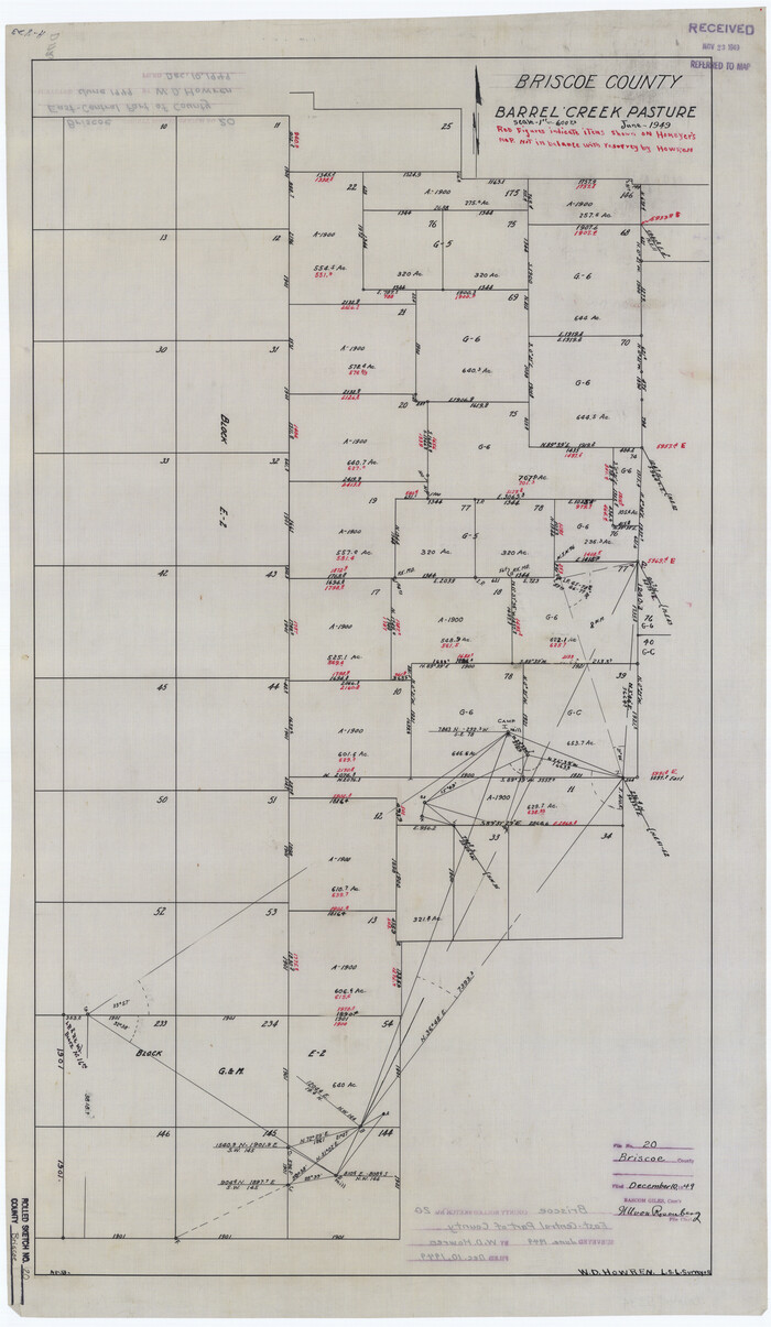 5334, Briscoe County Rolled Sketch 20, General Map Collection