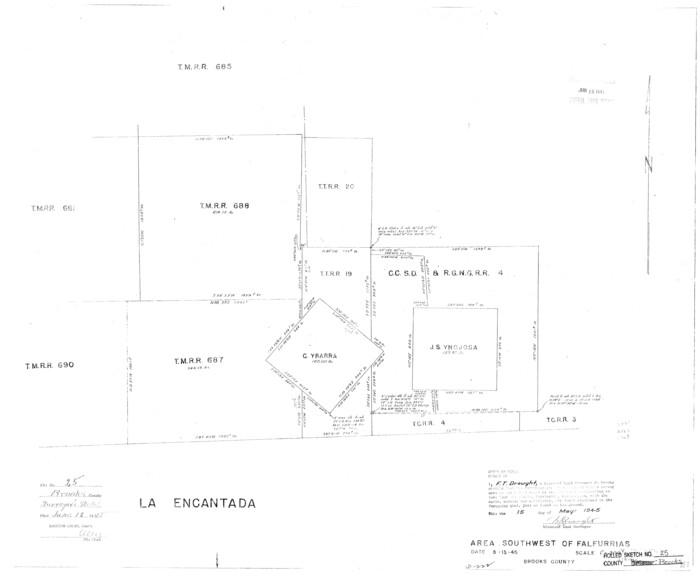 5345, Brooks County Rolled Sketch 25, General Map Collection