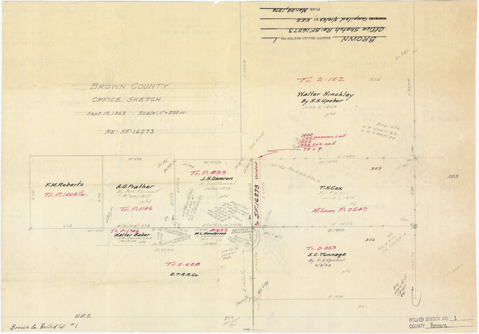 5348, Brown County Rolled Sketch 1, General Map Collection