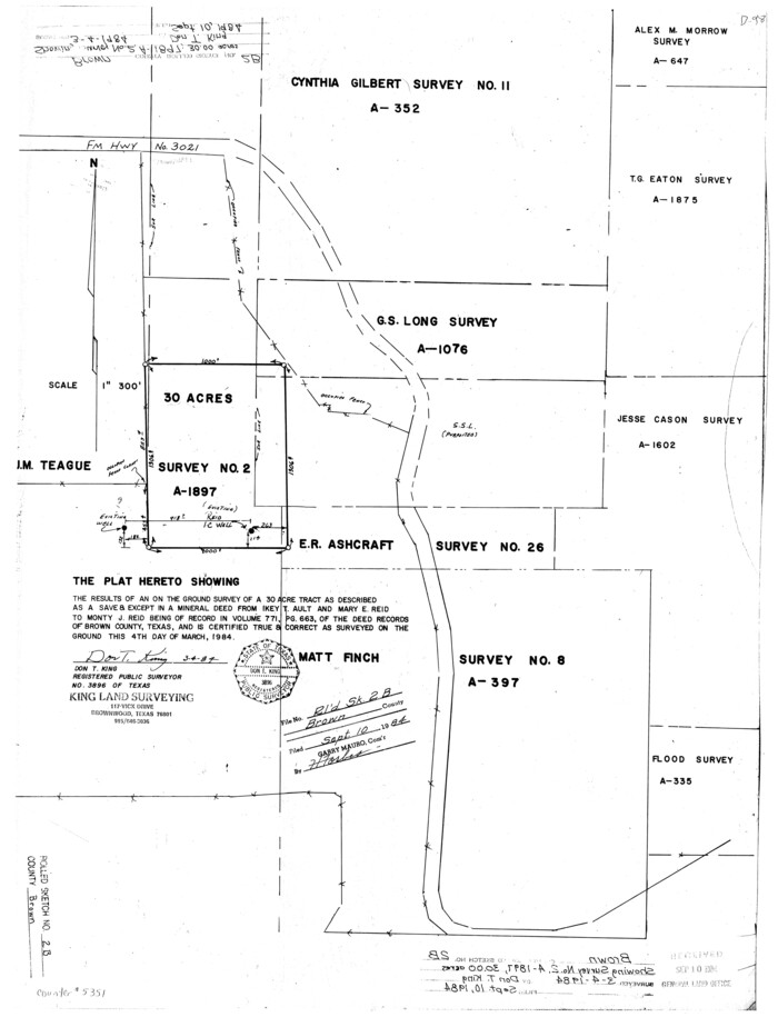 5351, Brown County Rolled Sketch 2B, General Map Collection