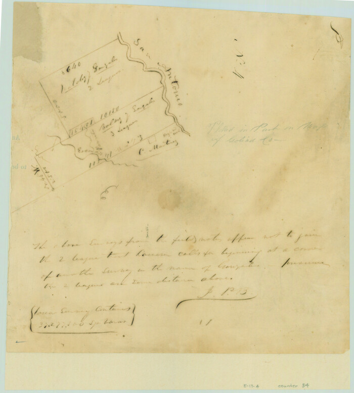54, [Valdez and Martinez grants in the Goliad District], General Map Collection