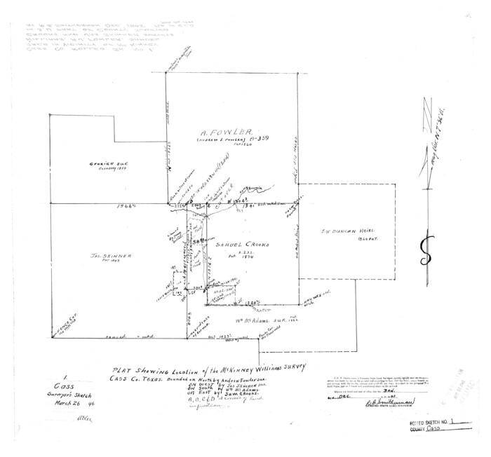 5408, Cass County Rolled Sketch 1, General Map Collection