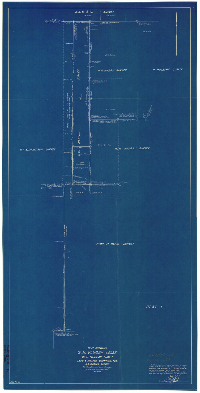 5409, Cass County Rolled Sketch 2, General Map Collection