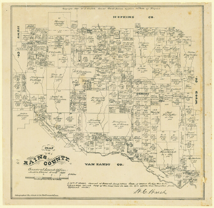 541, Map of Rains County, Texas, Maddox Collection
