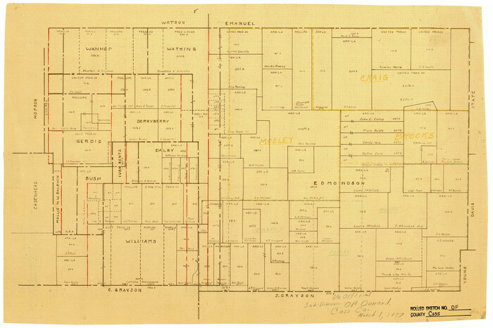 5414, Cass County Rolled Sketch OF, General Map Collection