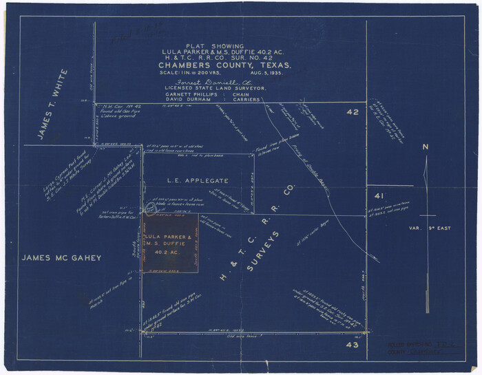 5434, Chambers County Rolled Sketch FD2, General Map Collection