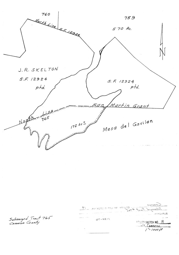 5468, Cameron County Rolled Sketch 19, General Map Collection