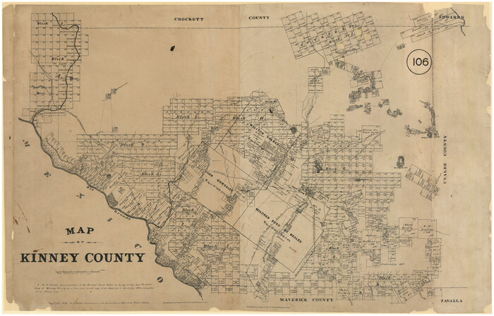 548, Map of Kinney County, Texas, Maddox Collection