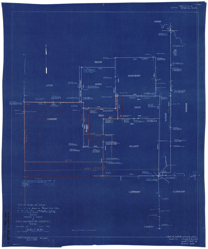 5484, Cass County Rolled Sketch OPD, General Map Collection