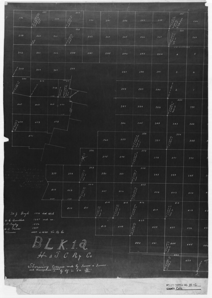 5517, Coke County Rolled Sketch 14C, General Map Collection