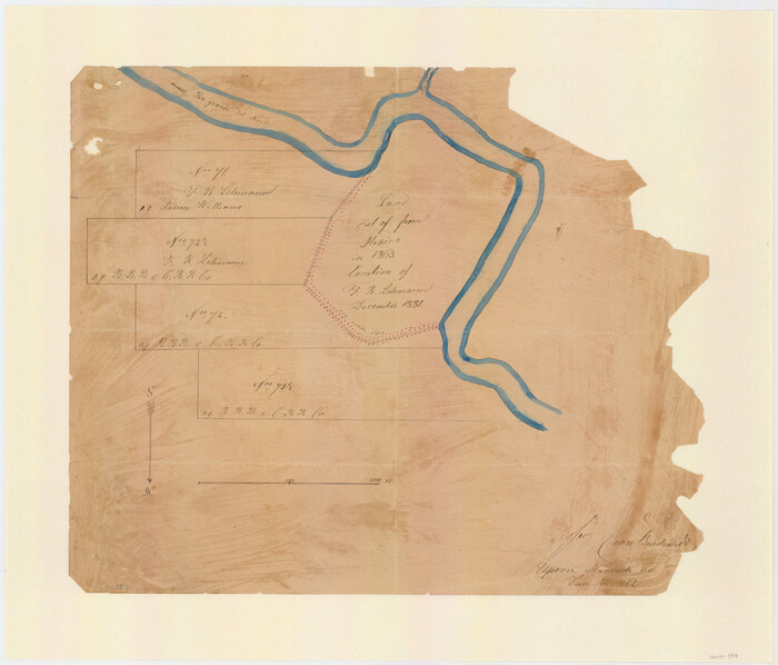 554, [Sketch of F.R. Lehmann surveys on the Rio Grande], Maddox Collection