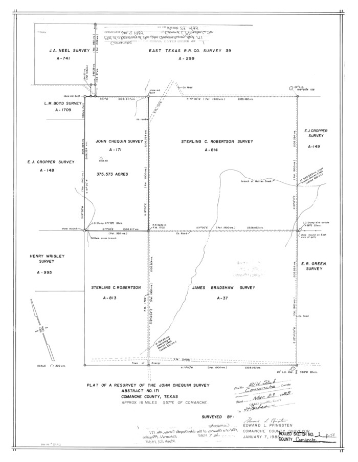 5542, Comanche County Rolled Sketch 1, General Map Collection