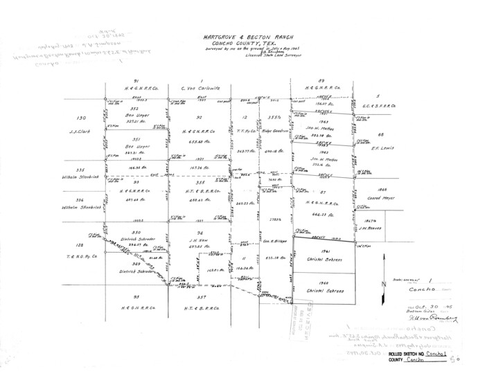 5543, Concho County Rolled Sketch 1, General Map Collection
