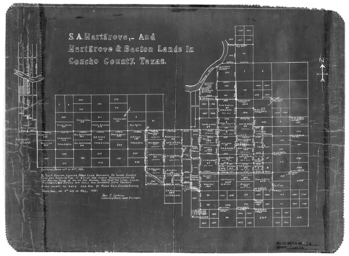 5544, Concho County Rolled Sketch 1A, General Map Collection