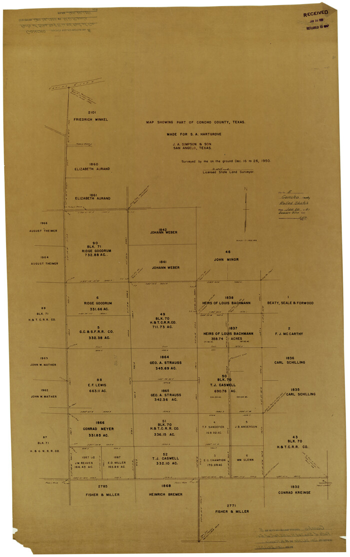 5545, Concho County Rolled Sketch 5, General Map Collection