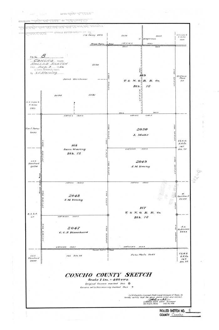 5546, Concho County Rolled Sketch 8, General Map Collection