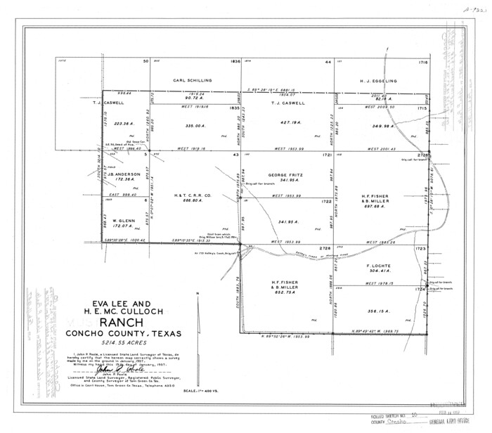 5548, Concho County Rolled Sketch 10, General Map Collection