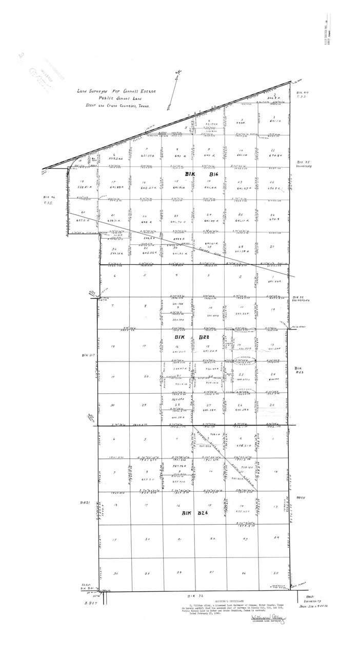 5575, Crane County Rolled Sketch 13, General Map Collection