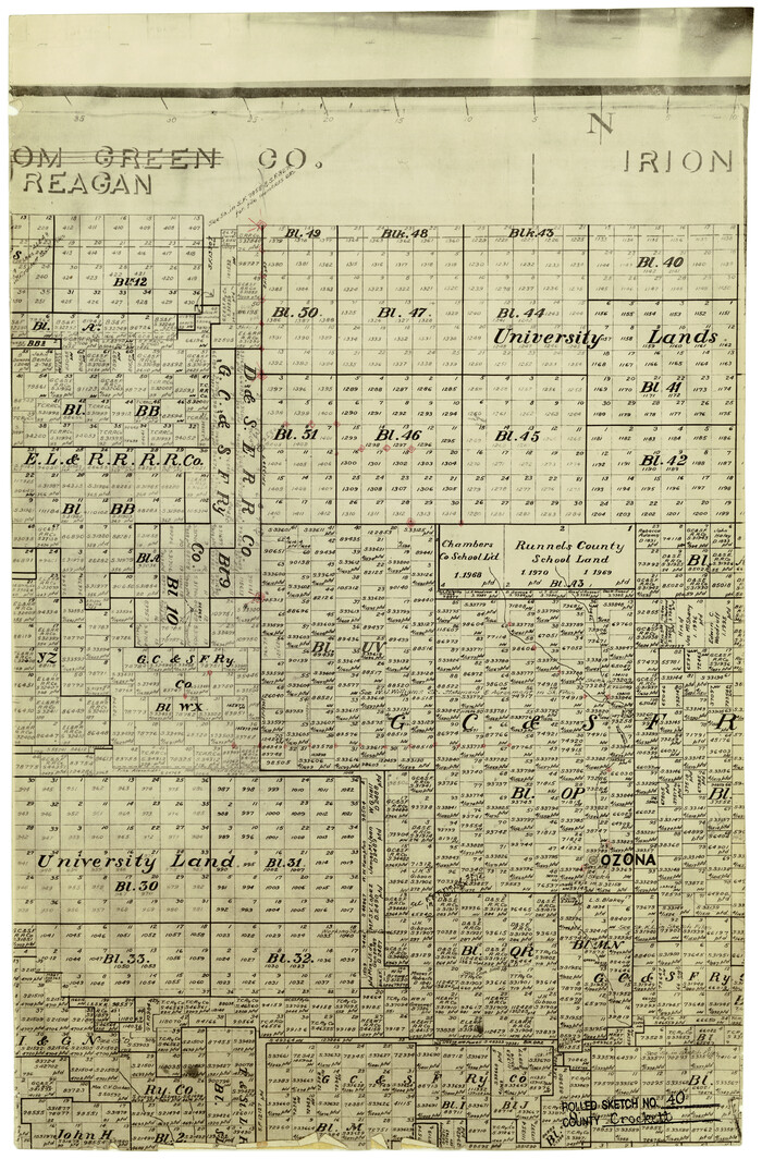 5590, Crockett County Rolled Sketch 40, General Map Collection