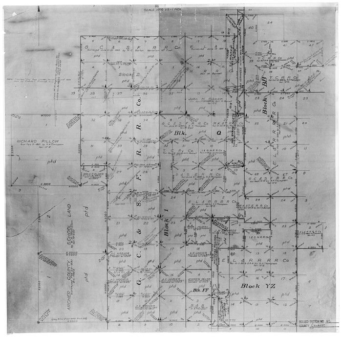 5592, Crockett County Rolled Sketch 42, General Map Collection