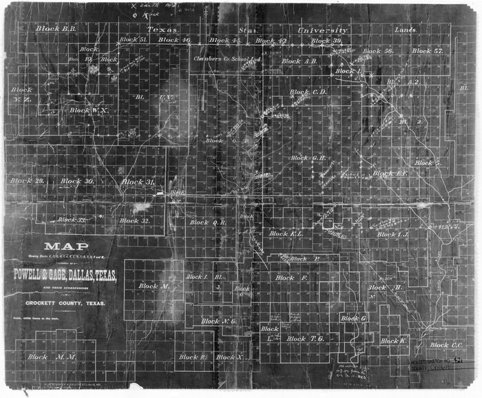5593, Crockett County Rolled Sketch 42A, General Map Collection
