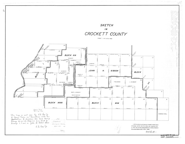 5599, Crockett County Rolled Sketch 56, General Map Collection
