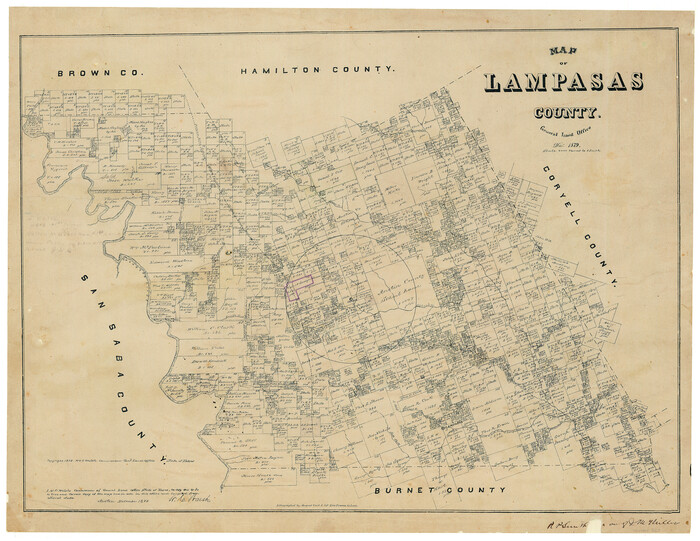 560, Map of Lampasas County, Texas, Maddox Collection