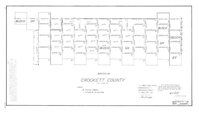 5600, Crockett County Rolled Sketch 58, General Map Collection