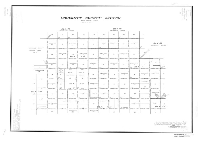 5605, Crockett County Rolled Sketch 62, General Map Collection