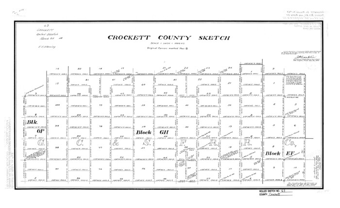 5606, Crockett County Rolled Sketch 63, General Map Collection