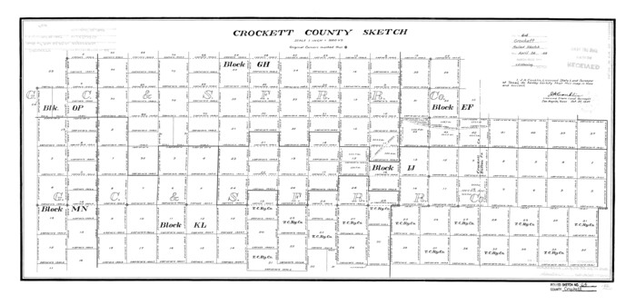 5607, Crockett County Rolled Sketch 64, General Map Collection