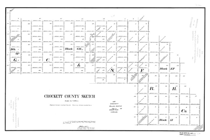 5611, Crockett County Rolled Sketch 68, General Map Collection