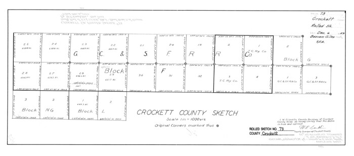 5614, Crockett County Rolled Sketch 73, General Map Collection