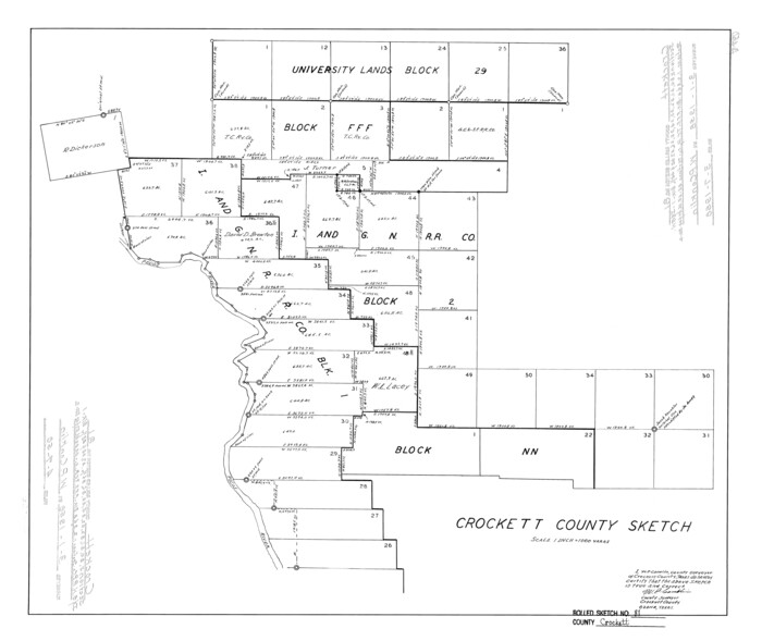 5621, Crockett County Rolled Sketch 81, General Map Collection