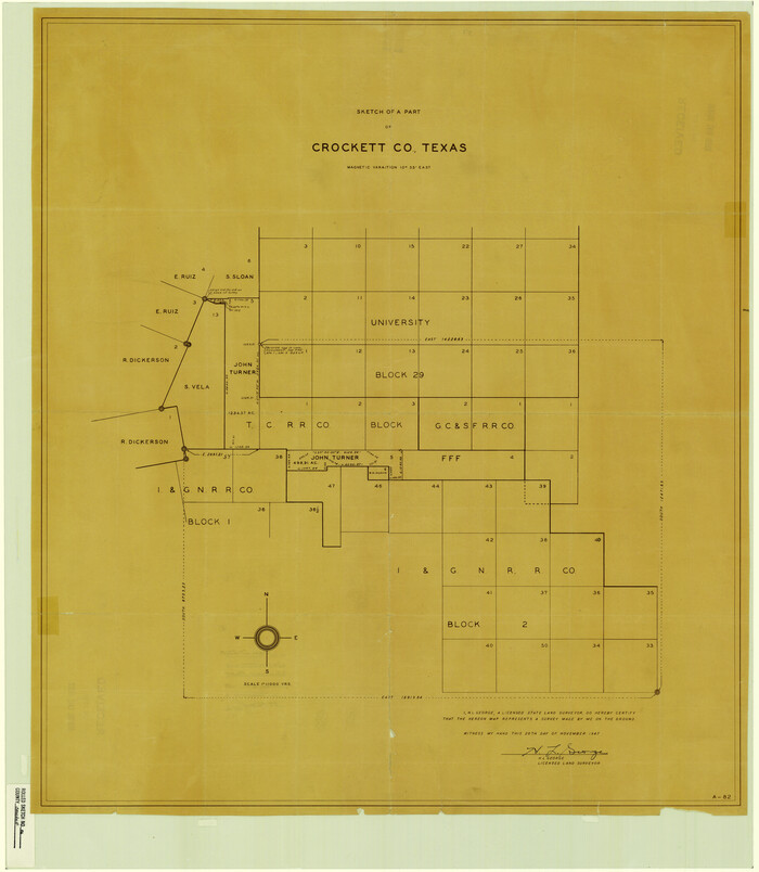 5626, Crockett County Rolled Sketch 86, General Map Collection
